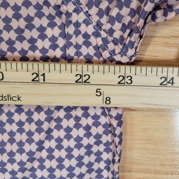Lost Puzzled SS Woven XL Button Up Shirt NWT Purple Geometric - Picture 7 of 8